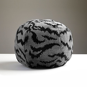 Scalamandre Tigre Sphere Decorative Pillow, 12 In Silver