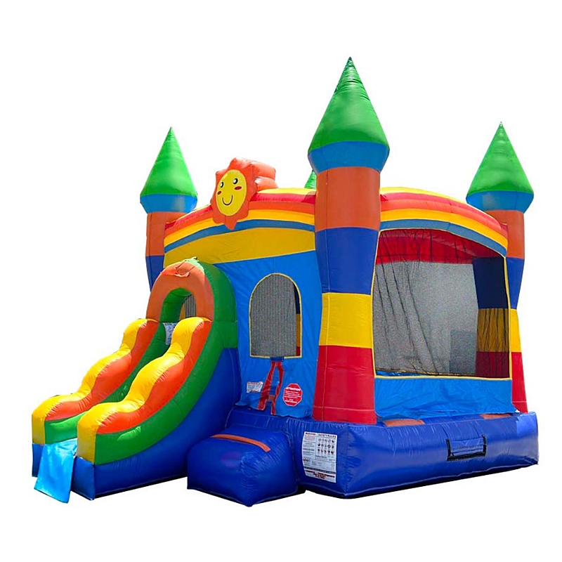 Pogo Bounce House 12' X 18' X 14.5' Backyard Inflatable Bouncy House With Water Misting System For Kids