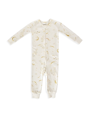 Shop Pehr Unisex Cotton Printed Snug Fit Sleeper Coverall - Baby In Moondance