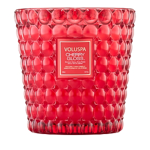 Voluspa Cherry Gloss 3-wick Hearth Candle, 38 Oz. In Red