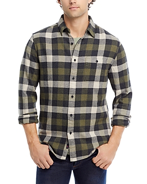 Shop Faherty Super Brushed Flannel Shirt In Ten Mile B