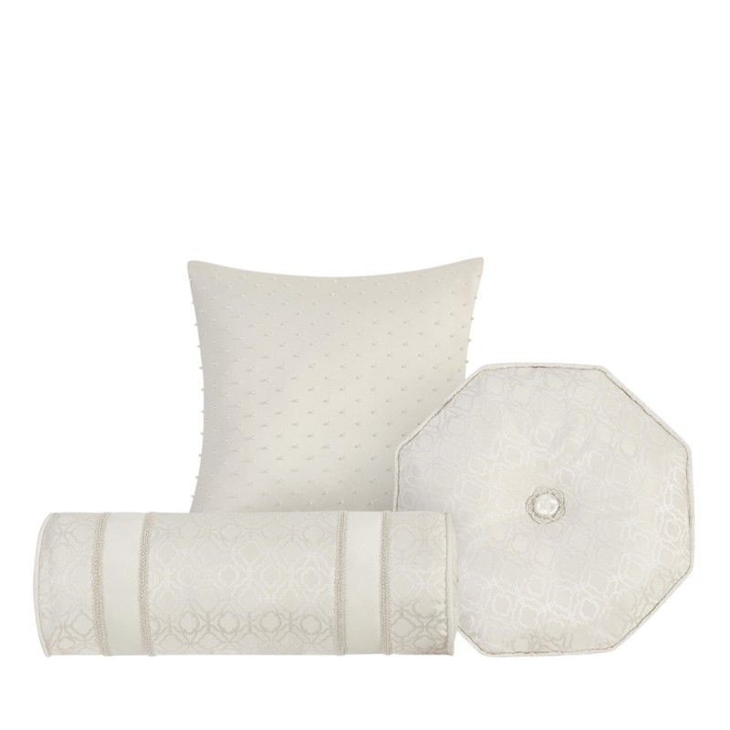 Waterford Aragon Decorative Pillows, Set of 3 in White