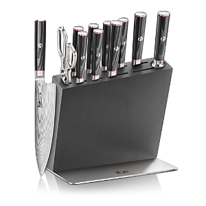 Cangshan Yari Series 12 Piece Hua Knife Block Set In Grey