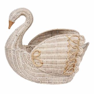 Juliska Provence Rattan Swan Basket | Bloomingdale's