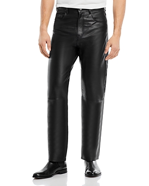 blk dnm relaxed fit leather pants