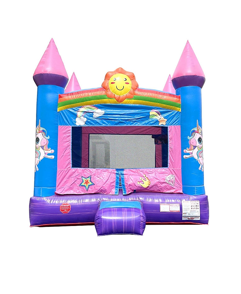Pogo Bounce House 13' x 12' x 14.5' Deluxe Castle Inflatable Bouncy for Kids