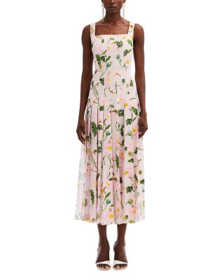 oscar de la renta pleated dress Oscar de la Renta One-Shoulder Pleated Lame Mousseline Gown