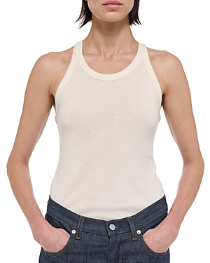 Shop Helmut Lang Racerback Tank Top In Iovry