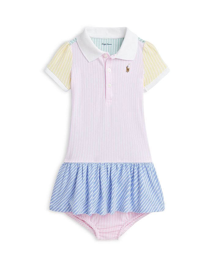 Ralph Lauren Polo Girls' Striped Knit Oxford Shortall - Baby ...