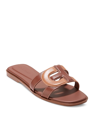 Shop Cole Haan Women's Chrisee Slip On Slide Sandals In Brown