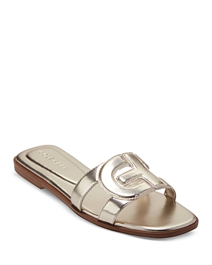 Shop Cole Haan Women's Chrisee Slip On Slide Sandals In Gold