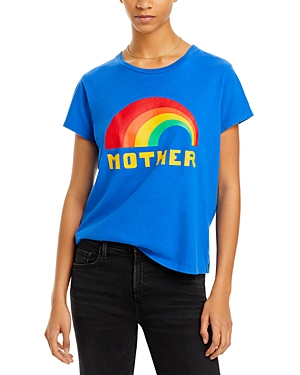 Mother The Boxy Goodie Goodie Crewneck Tee In Rainbow