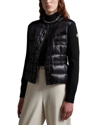 Moncler - Snap Front Wool Puffer Cardigan