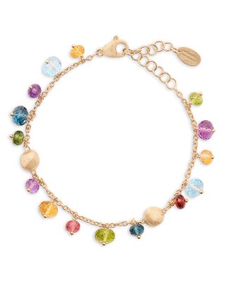 Marco Bicego - 18K Yellow Gold Africa Multi Gemstone BeadDangle Link Bracelet