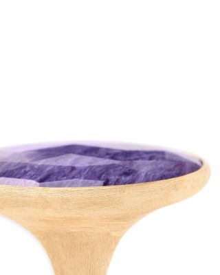 18K Yellow Gold Lunaria Charoite Stone Statement Ring