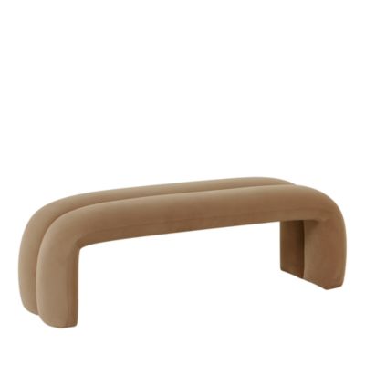 Leigh Velvet Channeled Bench