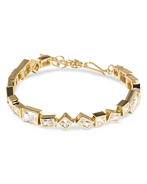 Shop Completedworks Geometric Crystal Bracelet In Gold