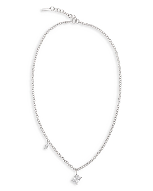 Completedworks Cubic Zirconia Chain Necklace, 15.6-16.9 In White