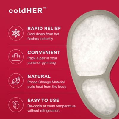 coldHER Cooling Bra Inserts, 1 Pair