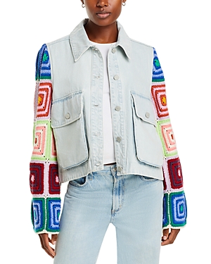 Shop Blanknyc Mixed Media Shacket In Day Dreamer