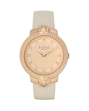 Versus Montorgueil Crystal Index Watch, 38mm In Pink/ivory