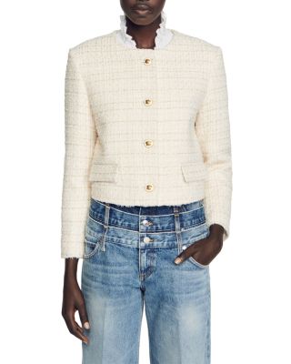 Sandro - Zally Cropped Tweed Jacket