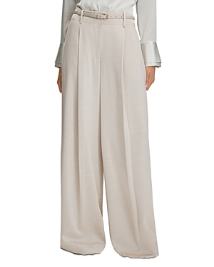 Reiss Isla Wide Leg Occasion Trouser In White