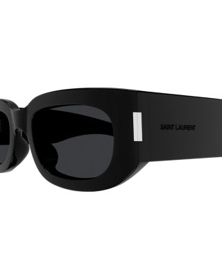 Bold Corner Angle Oval Sunglasses, 51mm