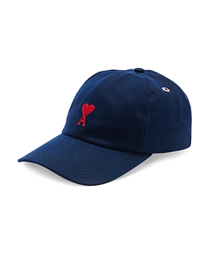 Ami Cotton Red Adc Embroidered Baseball Cap