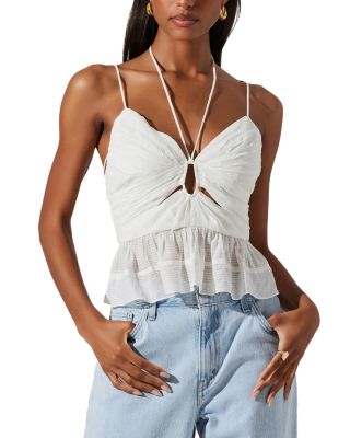 ASTR the Label - Minka Peplum Halter Top