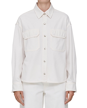 Agolde Gwen Slice Shirt Fortune Cookie Xl In Fortune Cookie