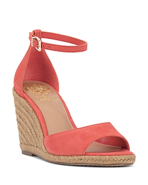 Vince Camuto Felyn Two-piece Espadrille Wedge Sandals In Orange