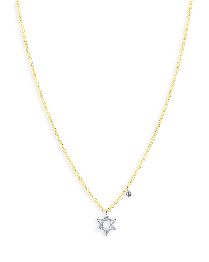 Meira T 14K White & Yellow Gold Diamond Star of David Pendant Necklace, 18