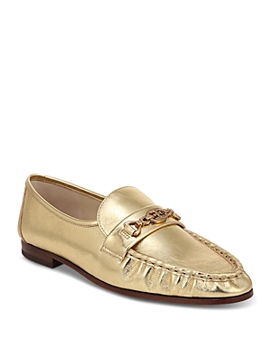 Shop Sam Edelman Women's Lucca Leather Loafers In Amber Gold