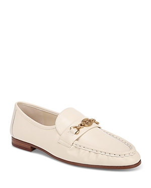 Shop Sam Edelman Women's Lucca Leather Loafers In Modern Ivory