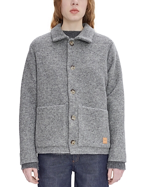Apc Veste Thais Button Front Jacket In Gris Cla