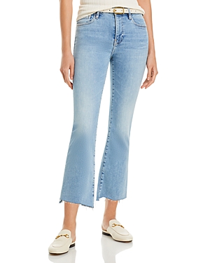 Shop Frame Le Crop Mini High Rise Cropped Bootcut Jeans In Colorado