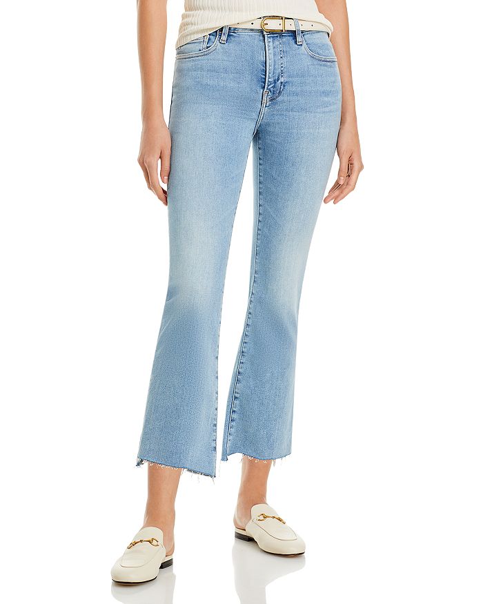 Le Silhouette Slim Bootcut Jeans With High Rise - Precious Blue