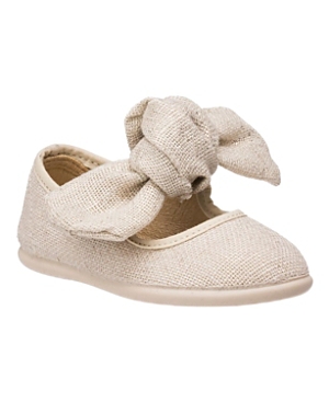 Shop Elephantito Girls' Linen Bow Mary Jane - Toddler, Little Kid In Ice