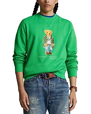 Shop Polo Ralph Lauren Polo Bear Fleece Sweatshirt In Green