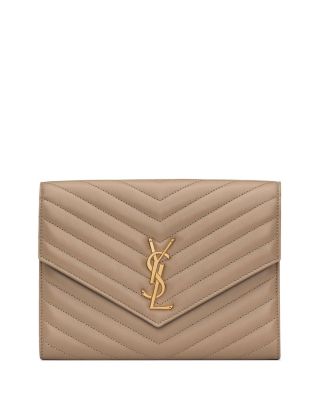 Saint Laurent Cassandre Matelasse Flap Pouch in Lambskin