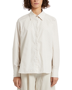 Shop Marella Orense Embellished Shirt In Wool White