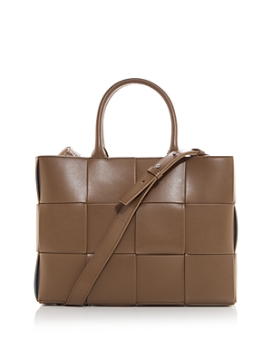 Bottega Veneta Small Arco Intreccio Leather Tote Shoulder Bag In Midniteblu