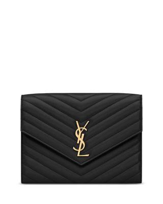 Saint Laurent Cassandre Matelasse Flap Pouch in Lambskin