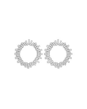 Luv Aj Pave Ray Earrings In Silver