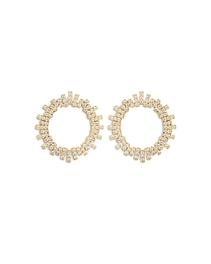 Luv Aj The Ray Pavé Bar Hoop Earrings In Gold