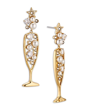 Nadri Bride Champagne Drop Earrings In Gold
