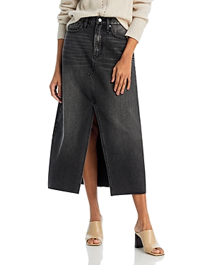 Shop Aqua Denim Midi Skirt - 100% Exclusive In Black