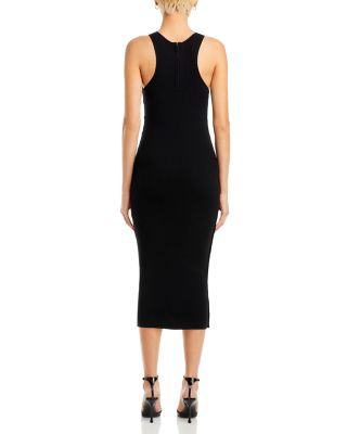 Alice and Olivia Lalita Racerback Side Snap Midi Dress