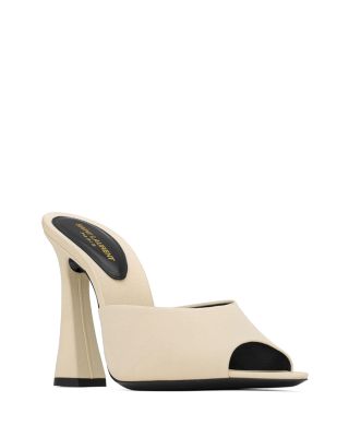 Saint Laurent - Suite Mules in Crepe De Chine